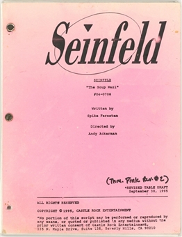 1995 Seinfeld Revised Script For Episode #116 "The Soup Nazi"